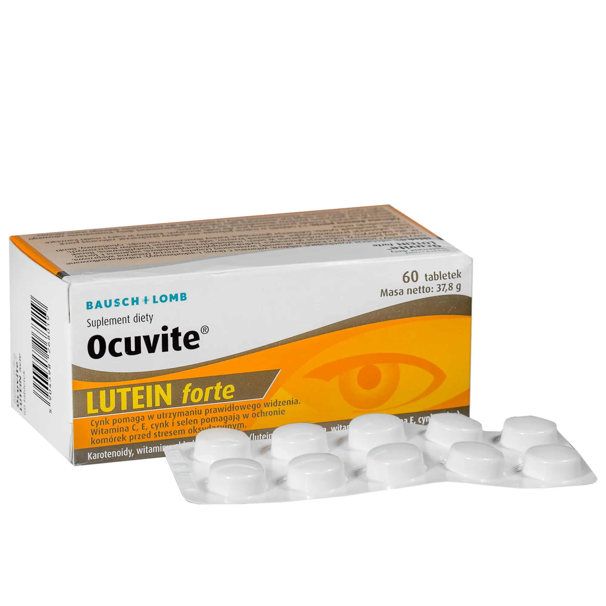 Ocuvite Lutein Forte, suplement diety, 60 tabletek 