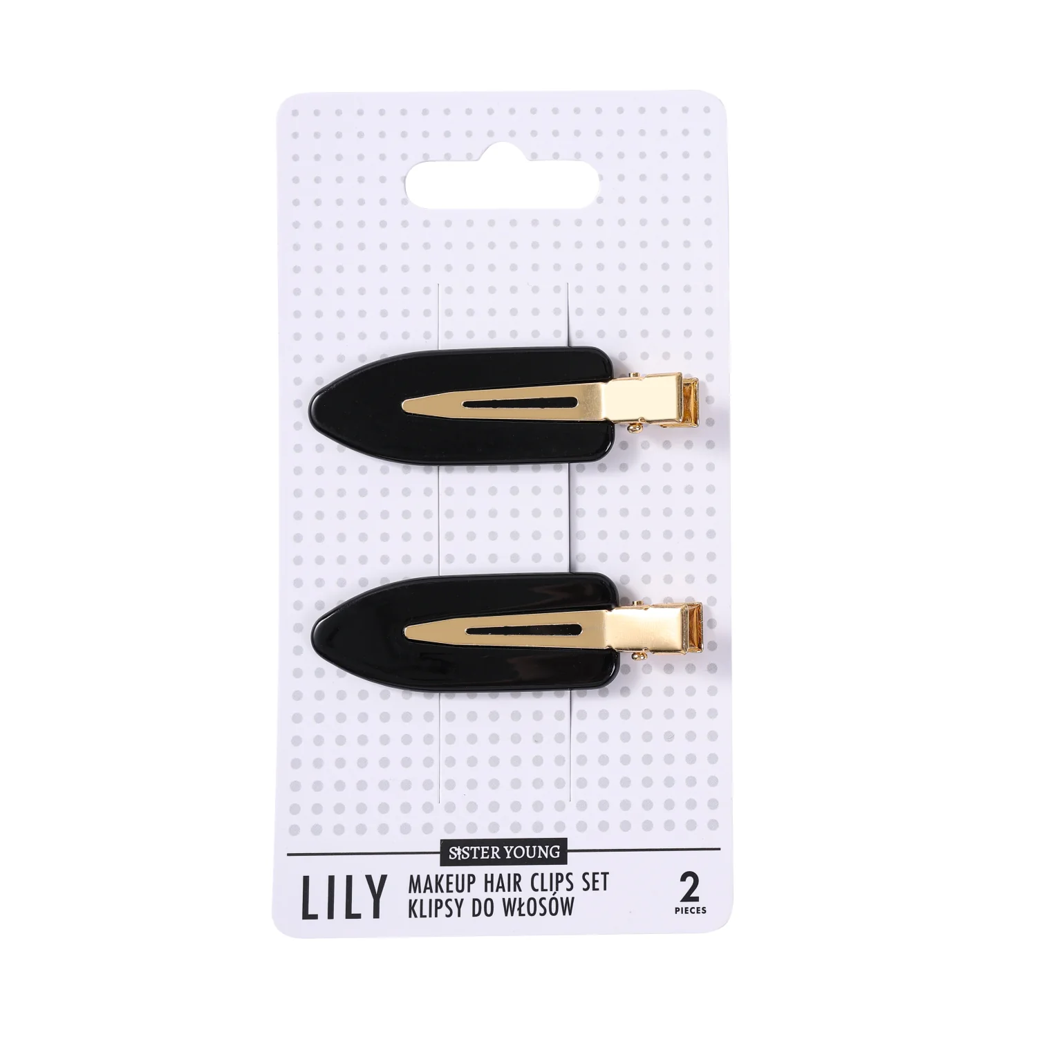 Sister Young Lily black, spinki do włosów, 2 sztuki