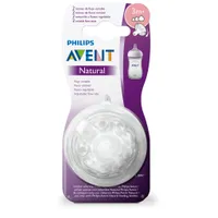 Philips Avent Natural smoczek na butelkę o regulowanym przepływie 3m+ SCF045/27, 2 sztuki