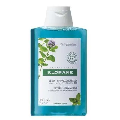 Klorane, szampon z organiczną miętą, włosy normalne, 200 ml