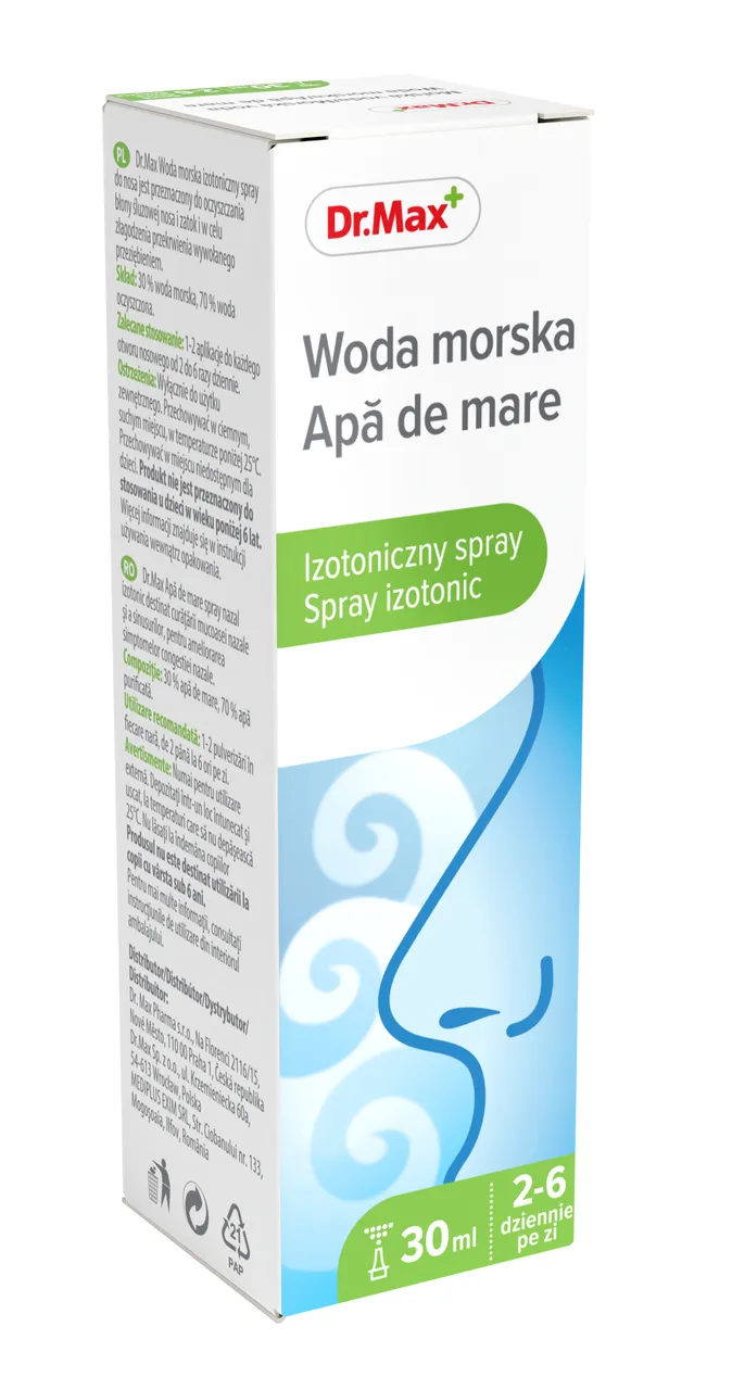 Woda Morska Dr.Max, izotoniczny spray do nosa, 30 ml