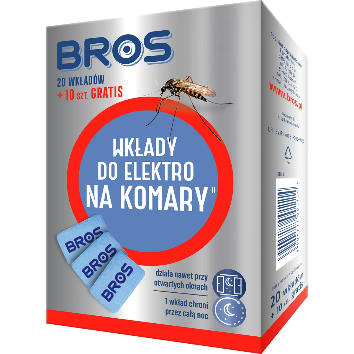 BROS wkłady do elektro na komary, 20 szt.