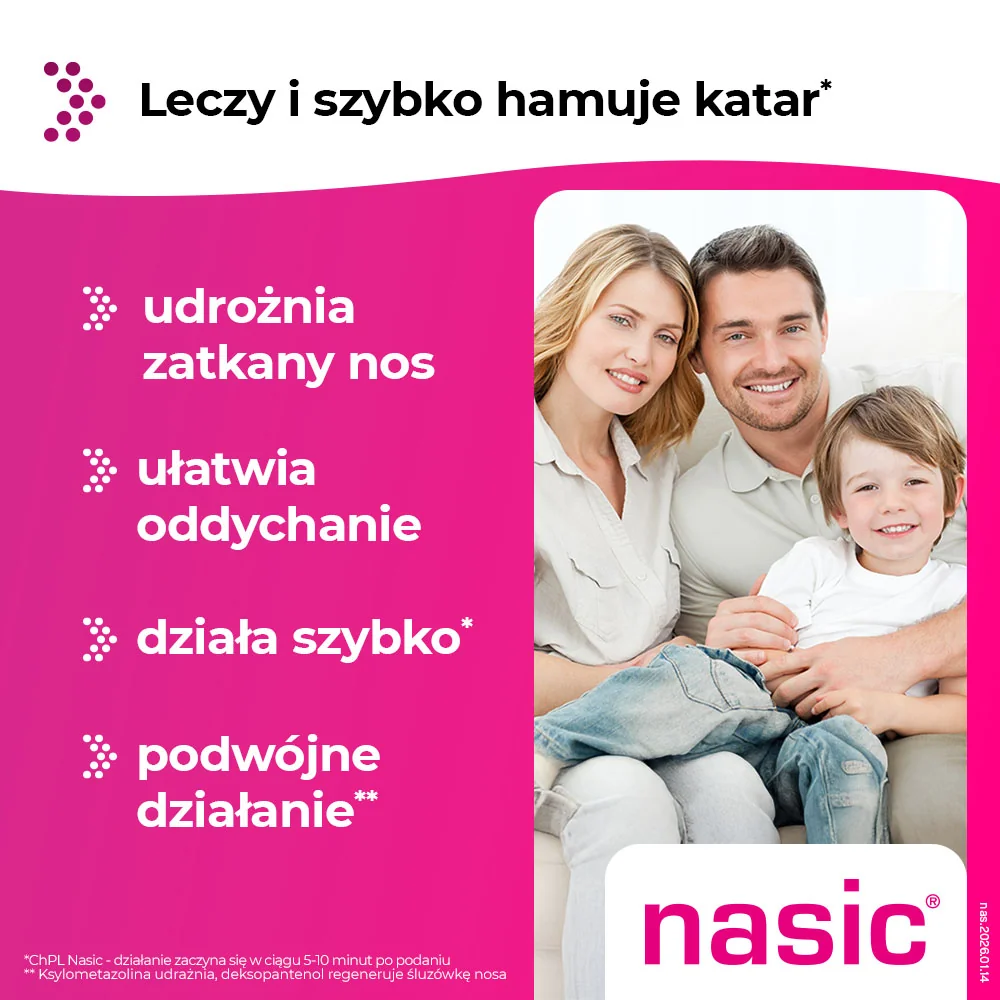 NasicNasic (0,1 mg + 5 mg)/ dawkę aerozol do nosa, 10 ml