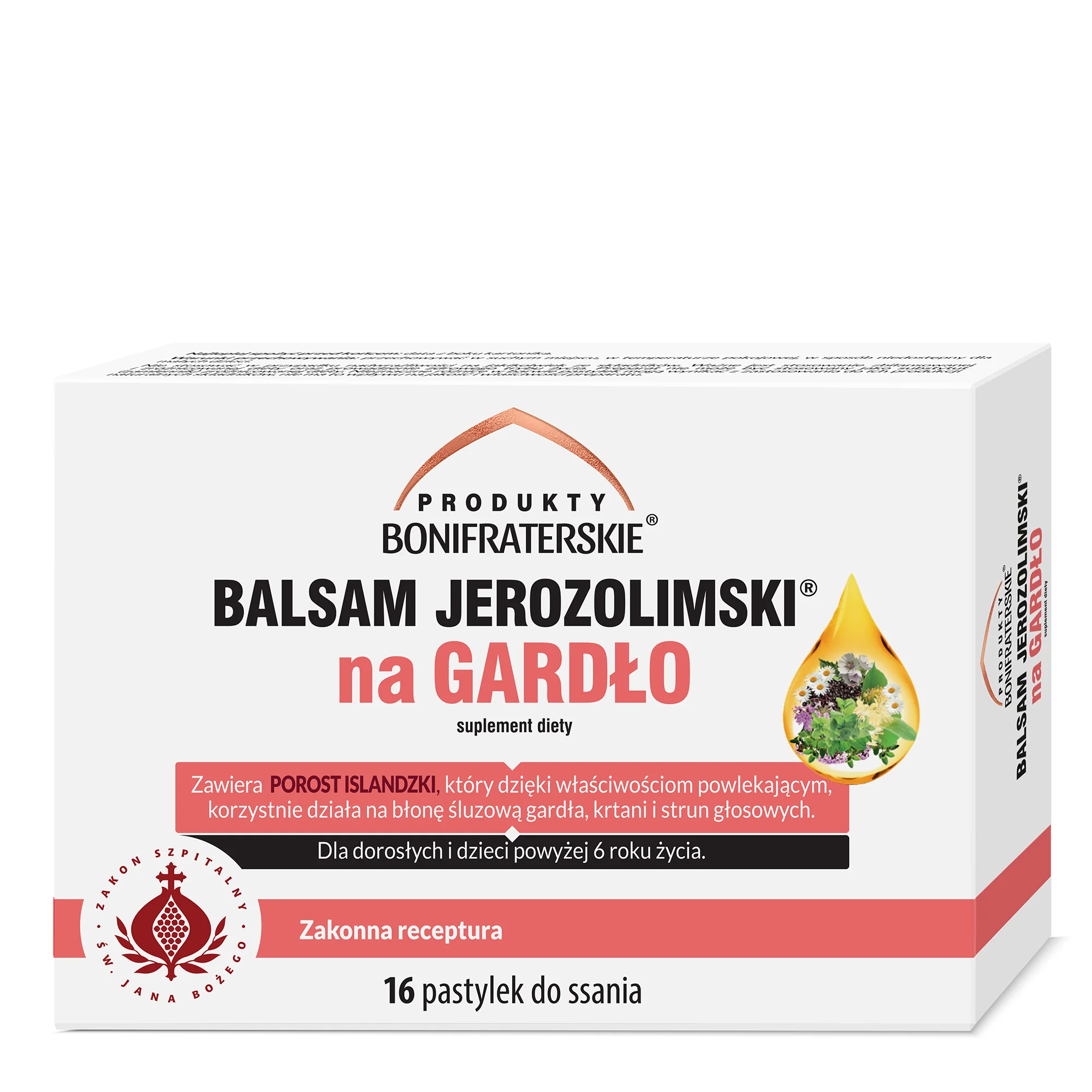 Balsam Jerozolimski na gardło 16 pastylek