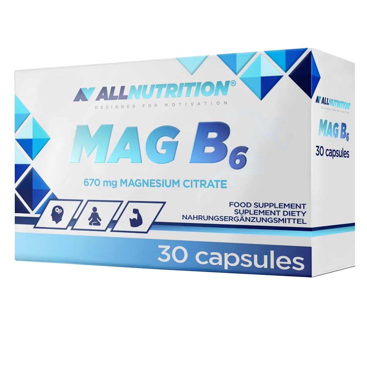 Allnutrition Mag B6, suplement diety, 30 kapsułek