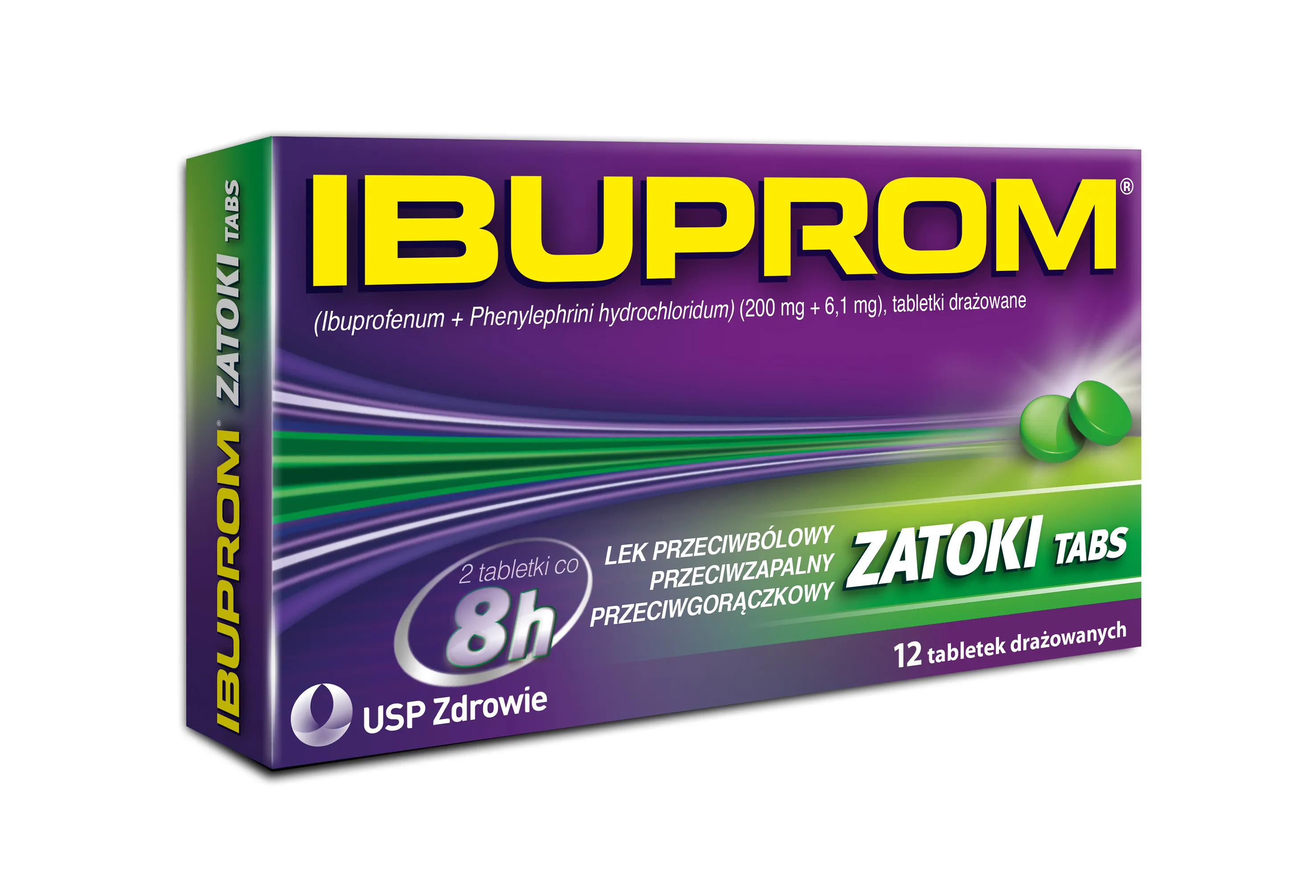 Ibuprom Zatoki Tabs, 12 tabletki