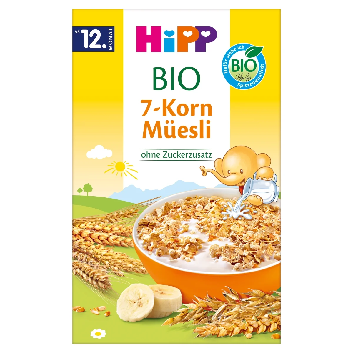 HiPP BIO musli 7 zbóż z bananami, 200 g