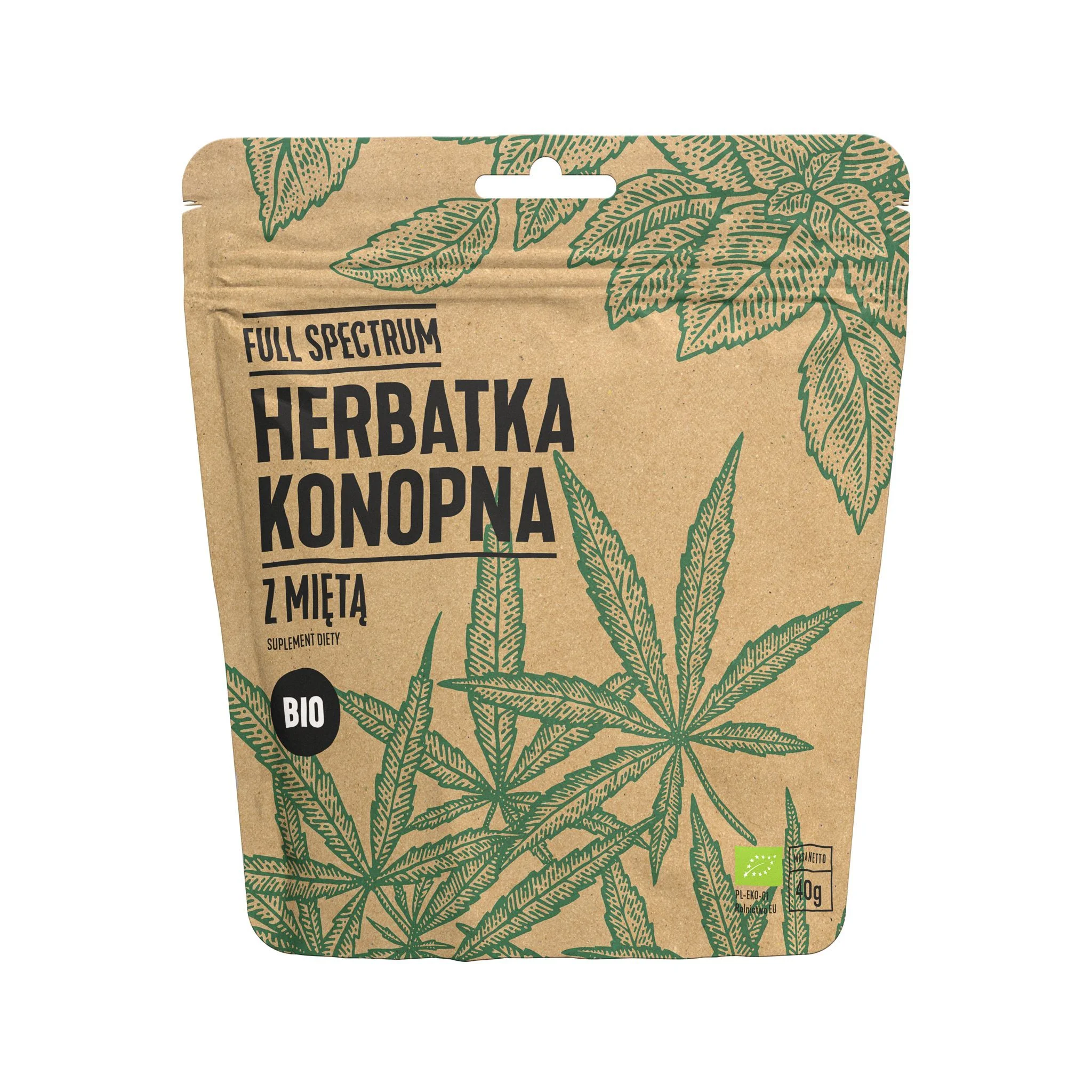 Full Spectrum Herbatka konopna z miętą BIO 40 g