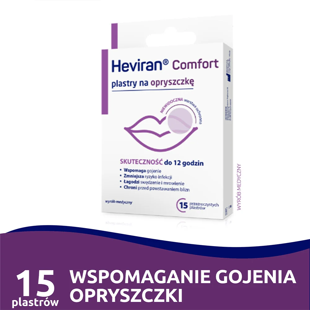 Heviran Comfort plastry na opryszczkę, 15 szt.