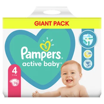 Pampers Active Baby, pieluchy, rozmiar 4, 9-14 kg, 76 sztuk 