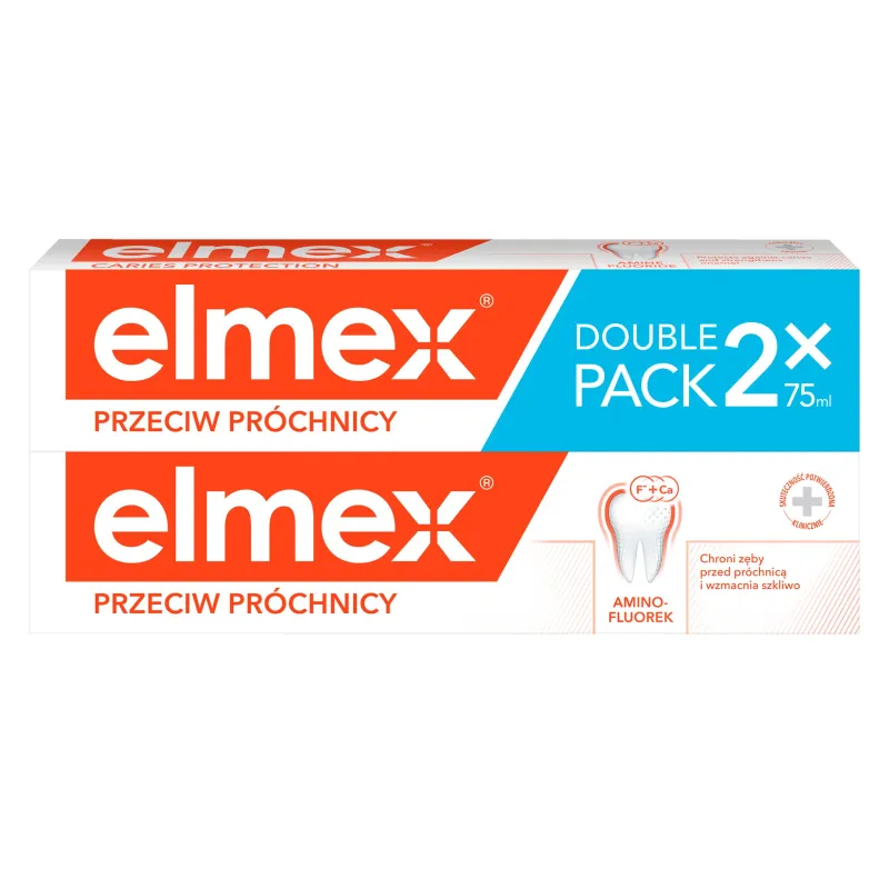 elmex pasta przeciw próchnicy, double pack, 2 x 75 ml 
