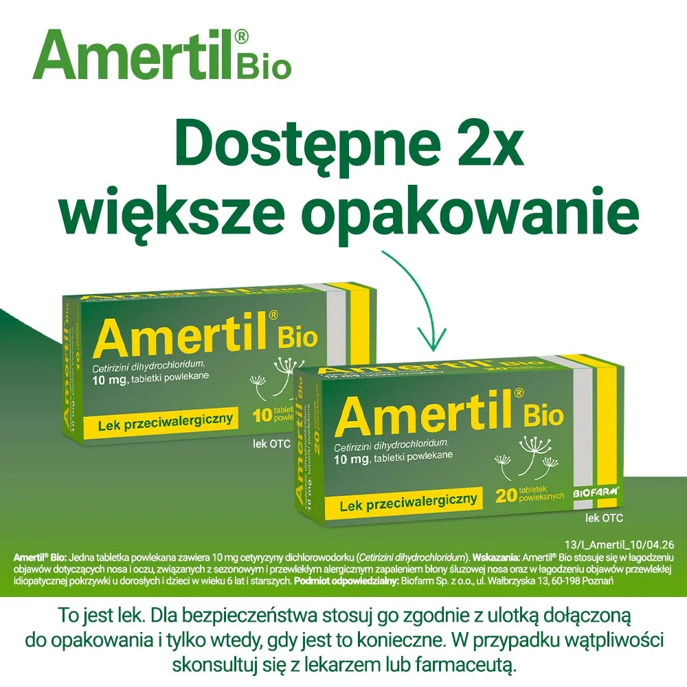 Amertil Bio 10 mg 10 tabletek powlekanych