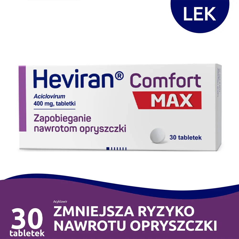 Heviran Comfort Max, 0,4 g, 30 tabletek 