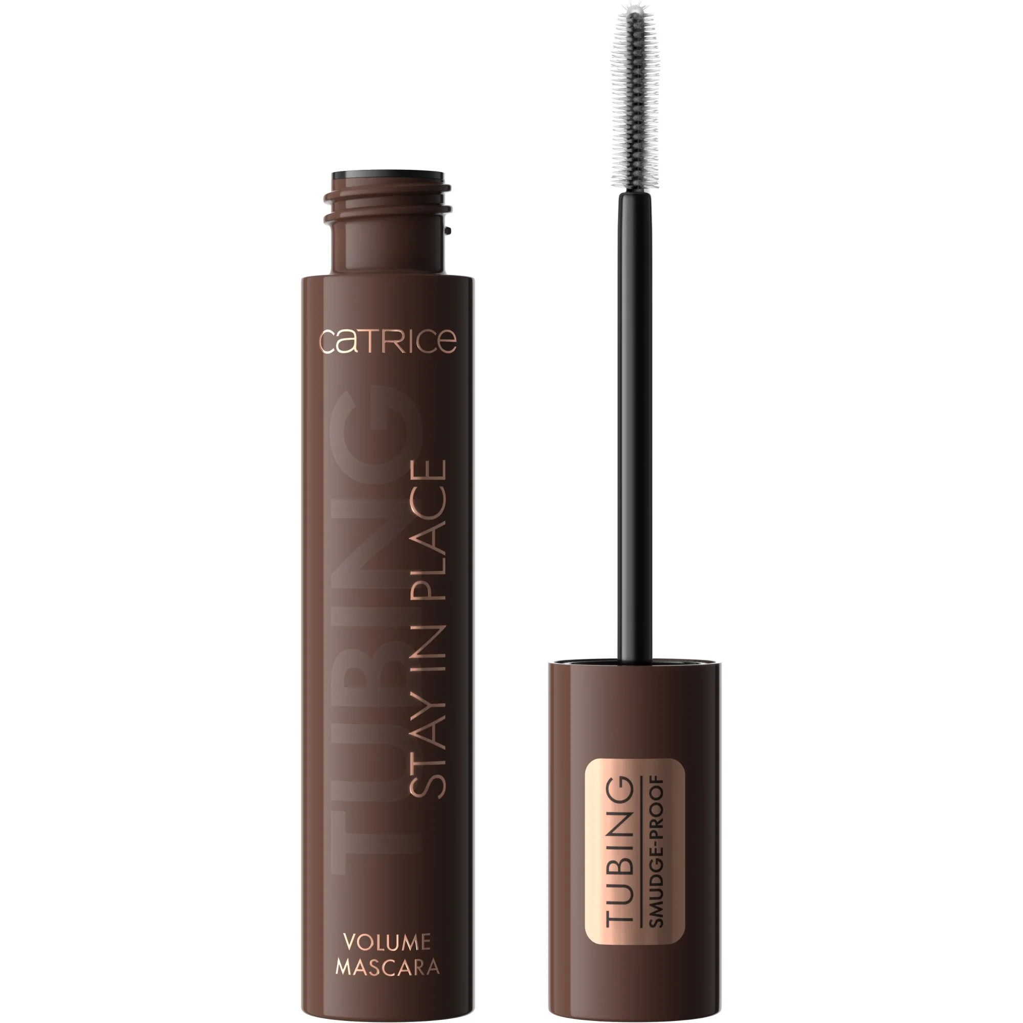 CATRICE Tubing Stay In Place maskara pogrubiająca 020 Panda-Proof Brown, 11 ml