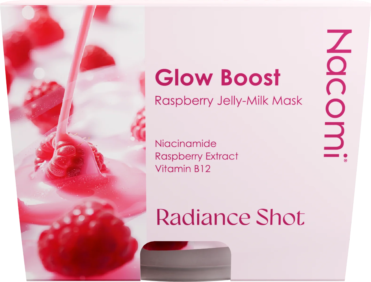 Nacomi Glow Boost maska do twarzy Raspberry, 80 ml