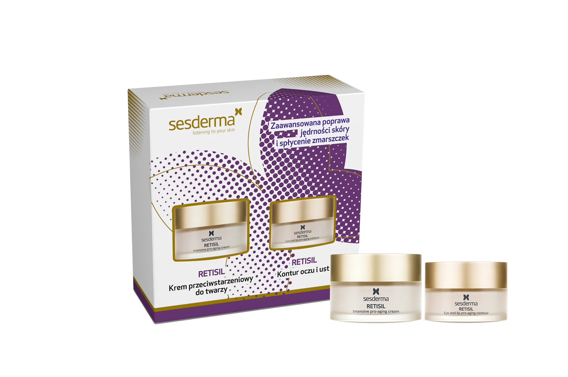Sesderma RETISIL Zestaw krem przeciwstarzeniowy do twarzy, 50 ml + kontur oczu, 30 ml
