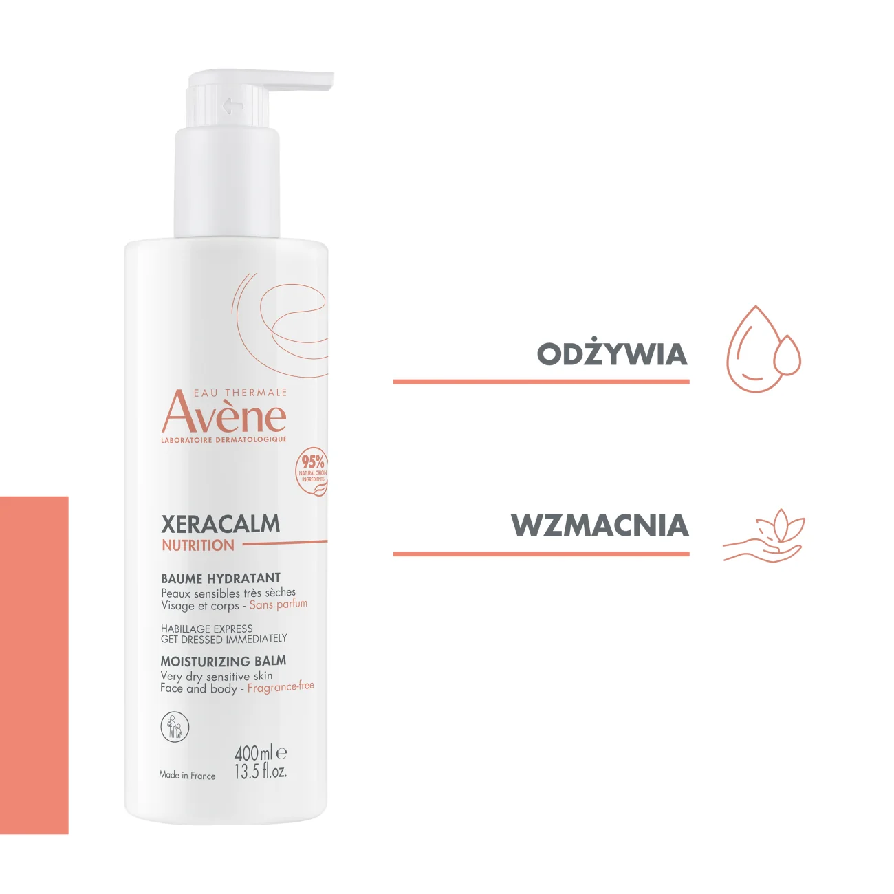Avène Xeracalm Nutrition balsam nawilżający, 400 ml