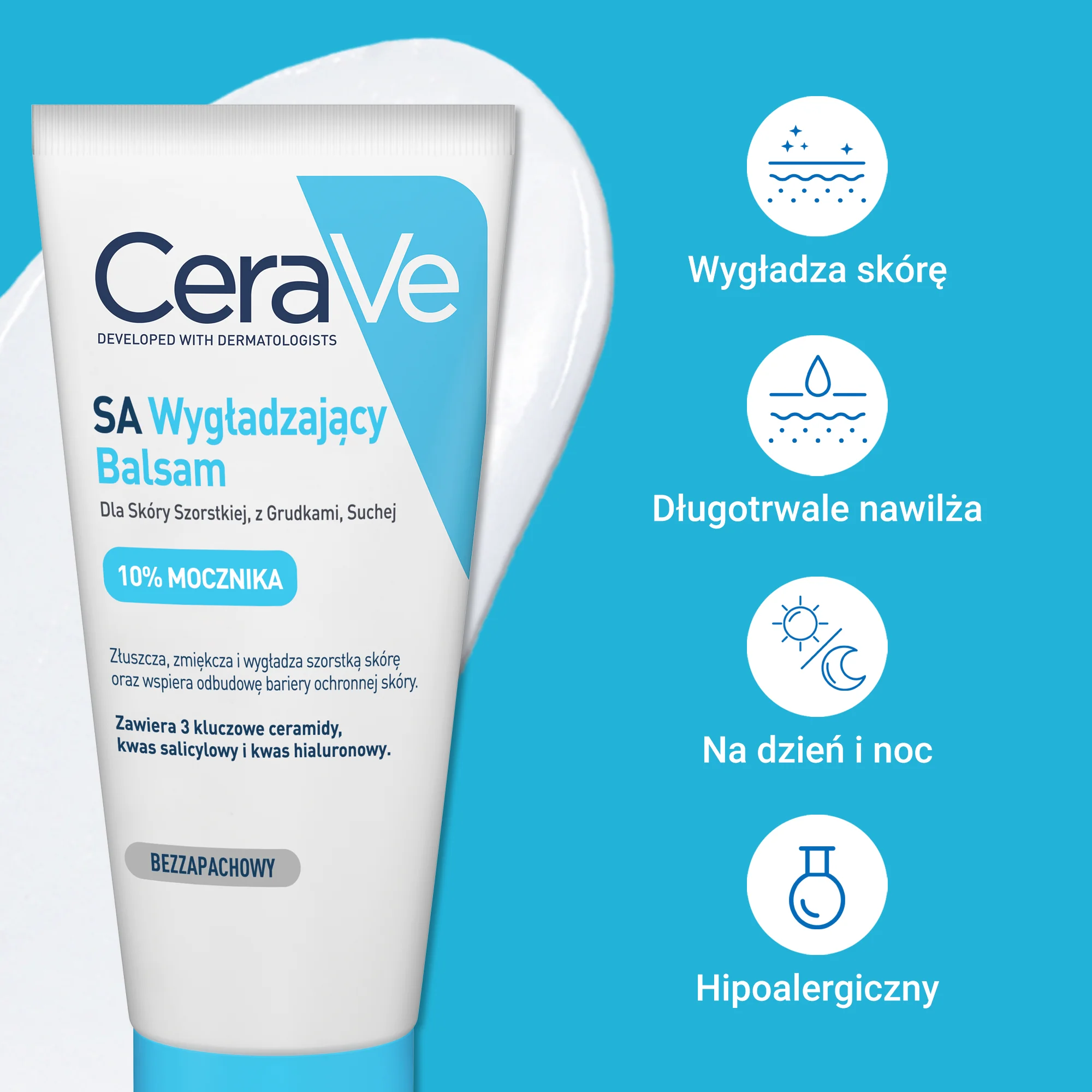 CeraVe wygładzający balsam do twarzy i ciała, 177 ml
