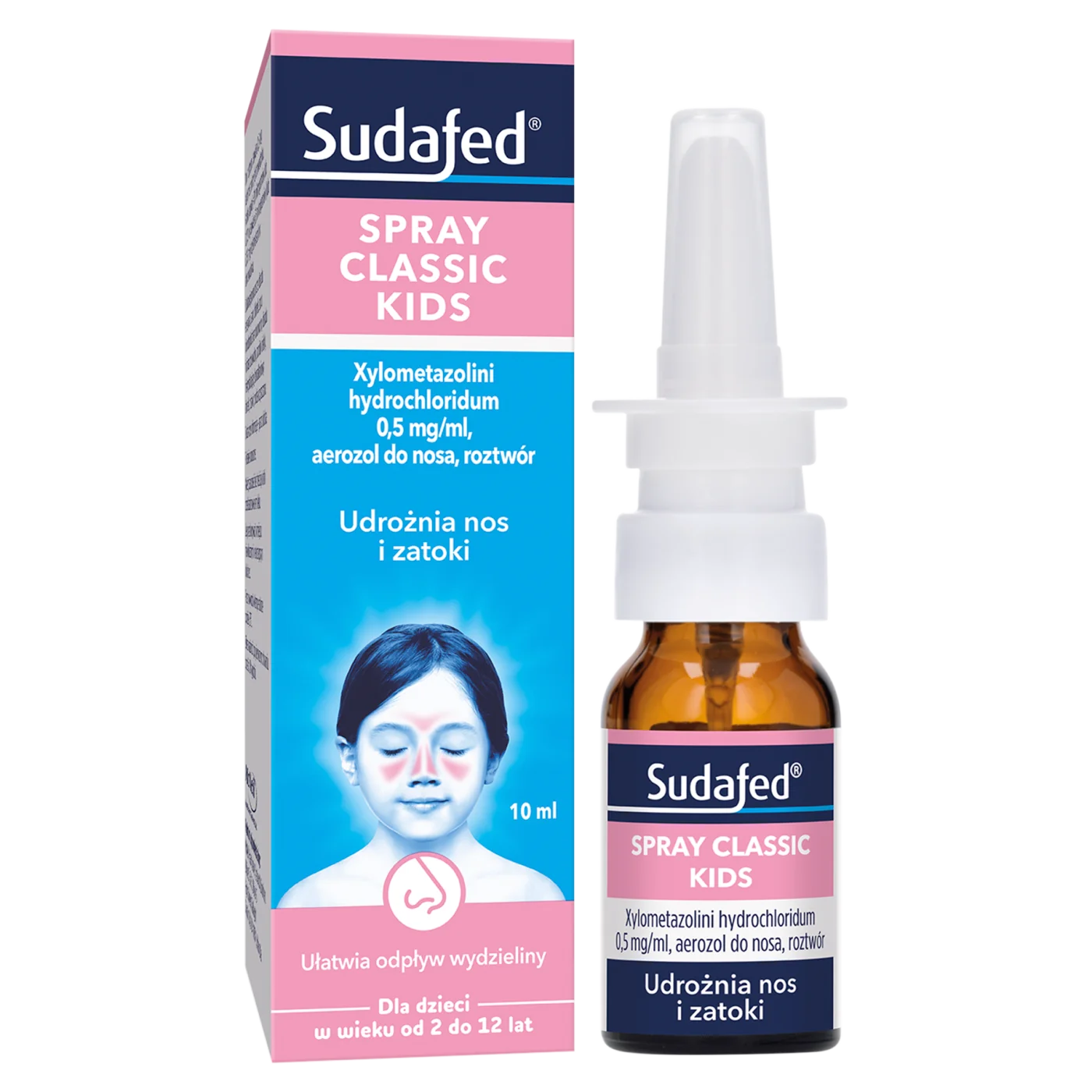 Sudafed XyloSpray dla dzieci 0,5 mg/ml, aerozol do nosa, 10 ml