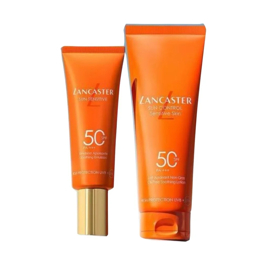 Lancaster Sun Care Zestaw wygładzający balsam bezolejowy SPF 50, 125ml + emulsja wygładzająca SPF 50, 50ml