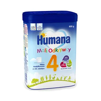 Humana 4 Mali Odkrywcy, mleko w proszku modyfikowane po 24 miesiącu, 800 g 