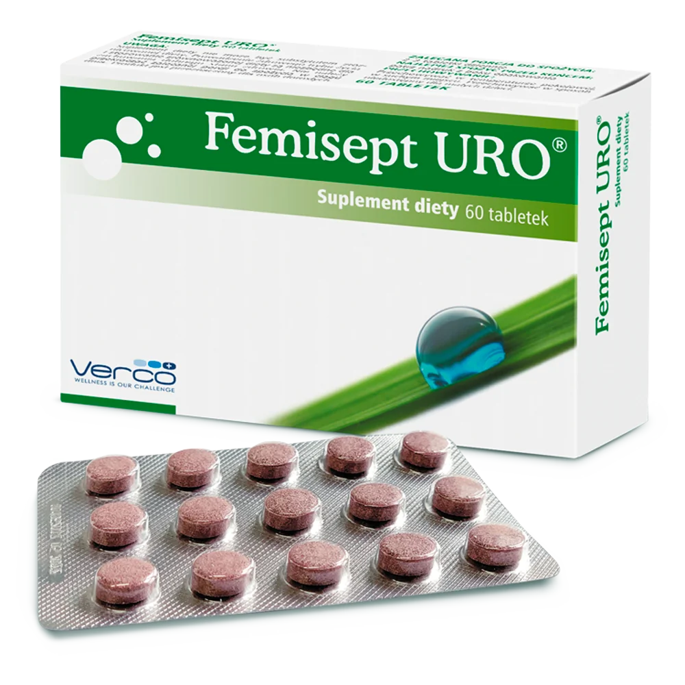 Femisept Uro suplement diety, 60 tabletek