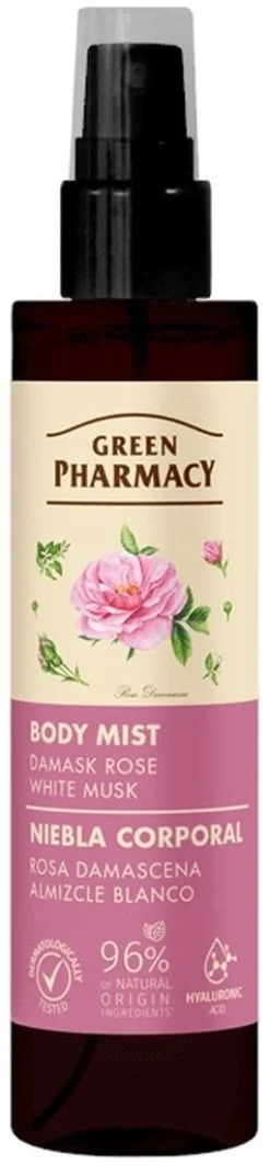 Green Pharmacy mgiełka do ciała róża damaceńska i białe piżmo, 150 ml