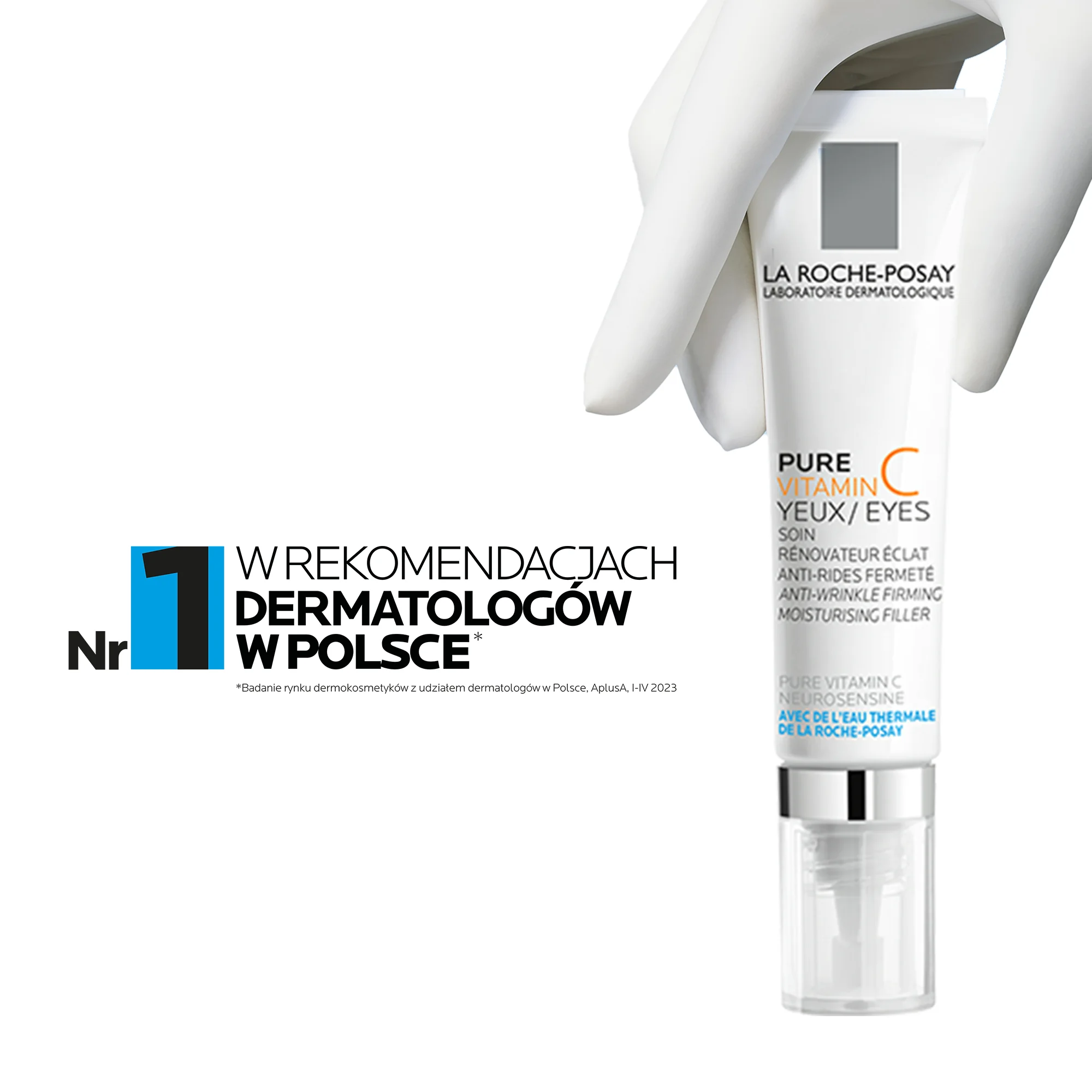 La Roche-Posay Pure Vitamin C, Intensywnie Nawilżający krem pod oczy, 15 ml