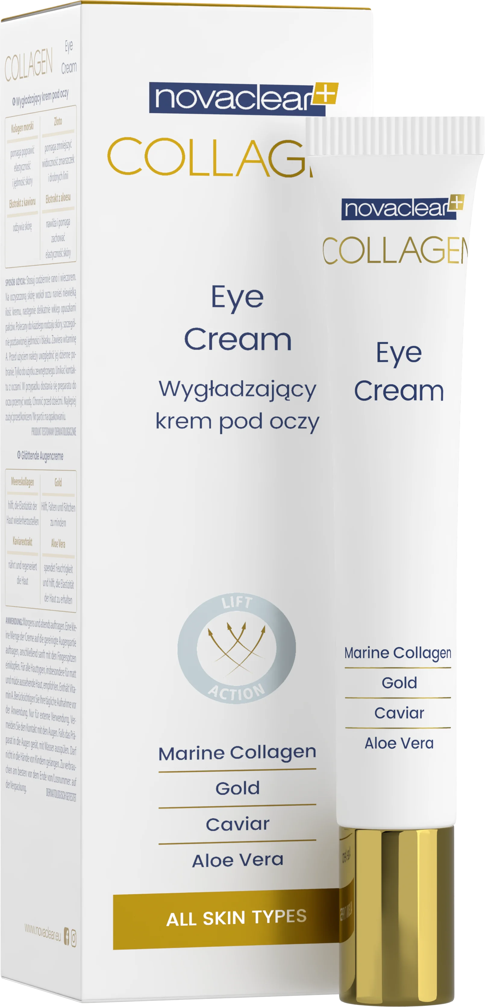 Novaclear Collagen wygładzający krem pod oczy, 15 ml