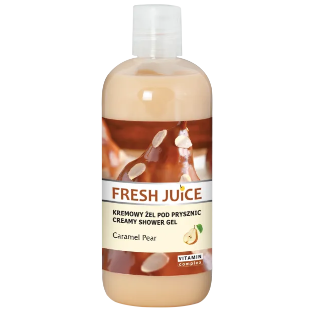Fresh Juice, kremowy żel pod prysznic, caramel pear, 500 ml