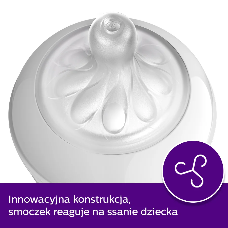 Philips Avent responsywna butelka dla niemowląt Natural SCY903/01, 260 ml
