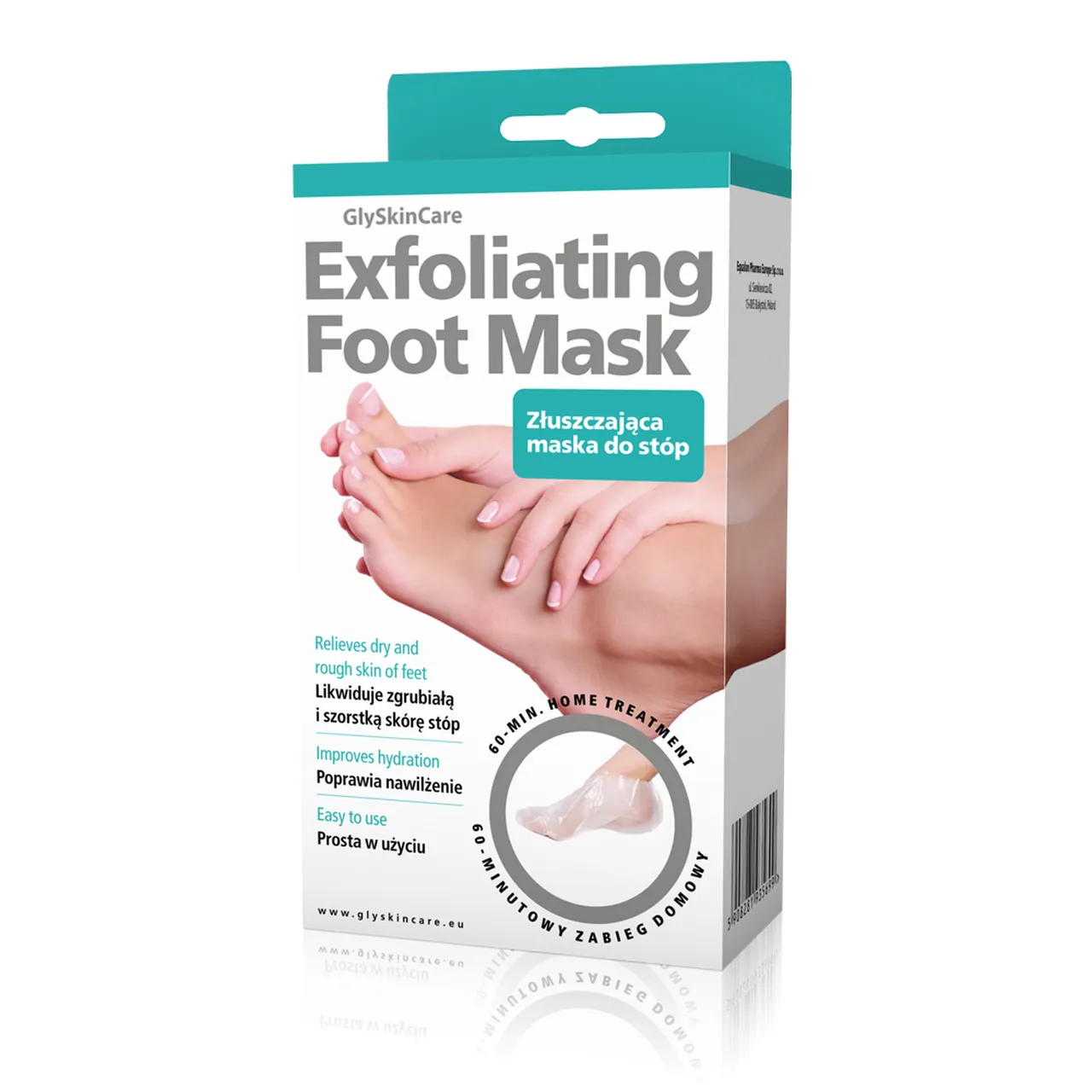 Equalan GlySkinCare Exfoliating Foot Mask, złuszczająca maska do stóp, 1 para,