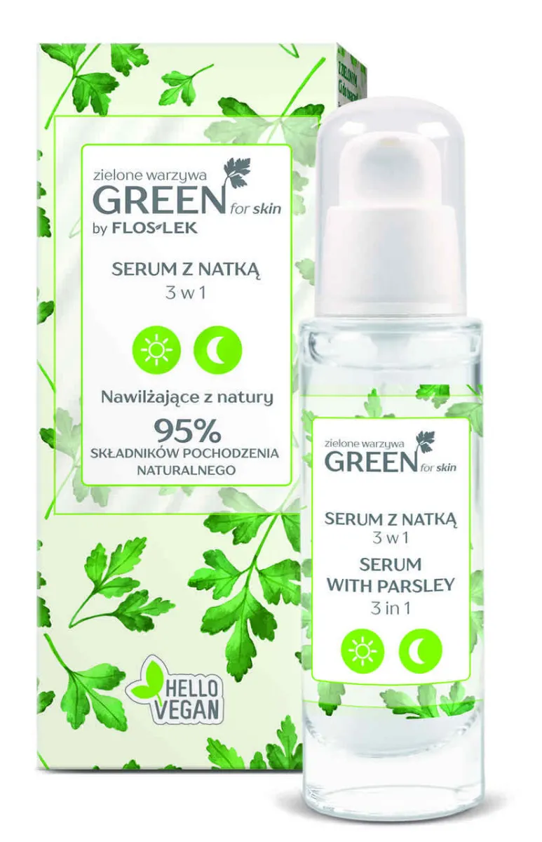 Floslek Green For Skin, serum z natką 3w1, 30 ml