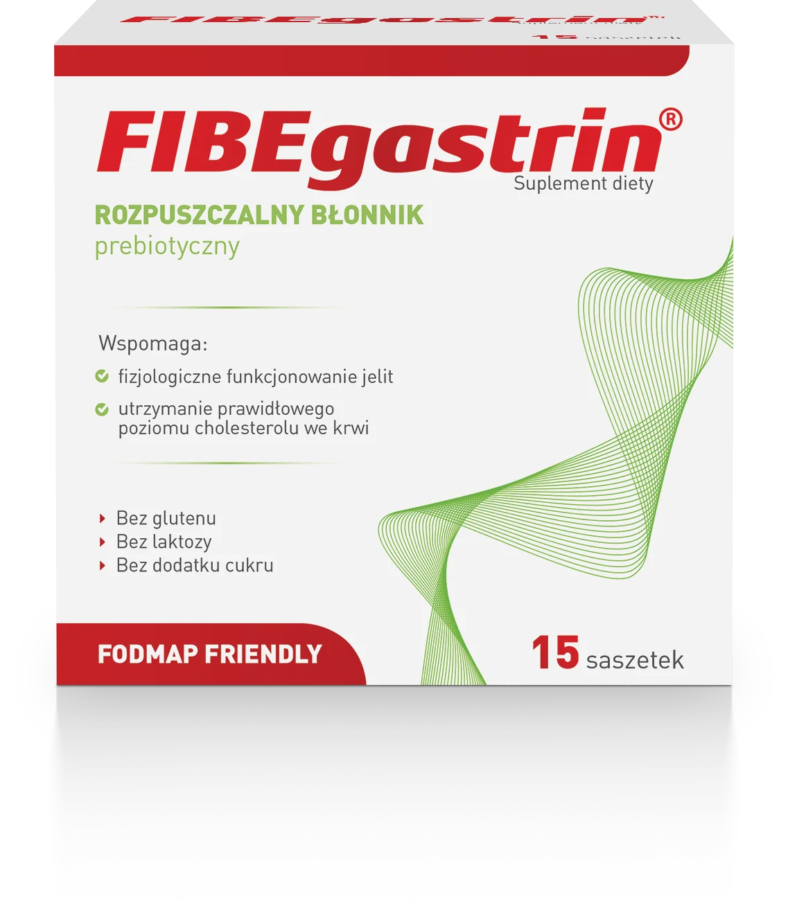 FIBEgastrin rozpuszczalny błonnik prebiotyczny 15 saszetek x  5 g