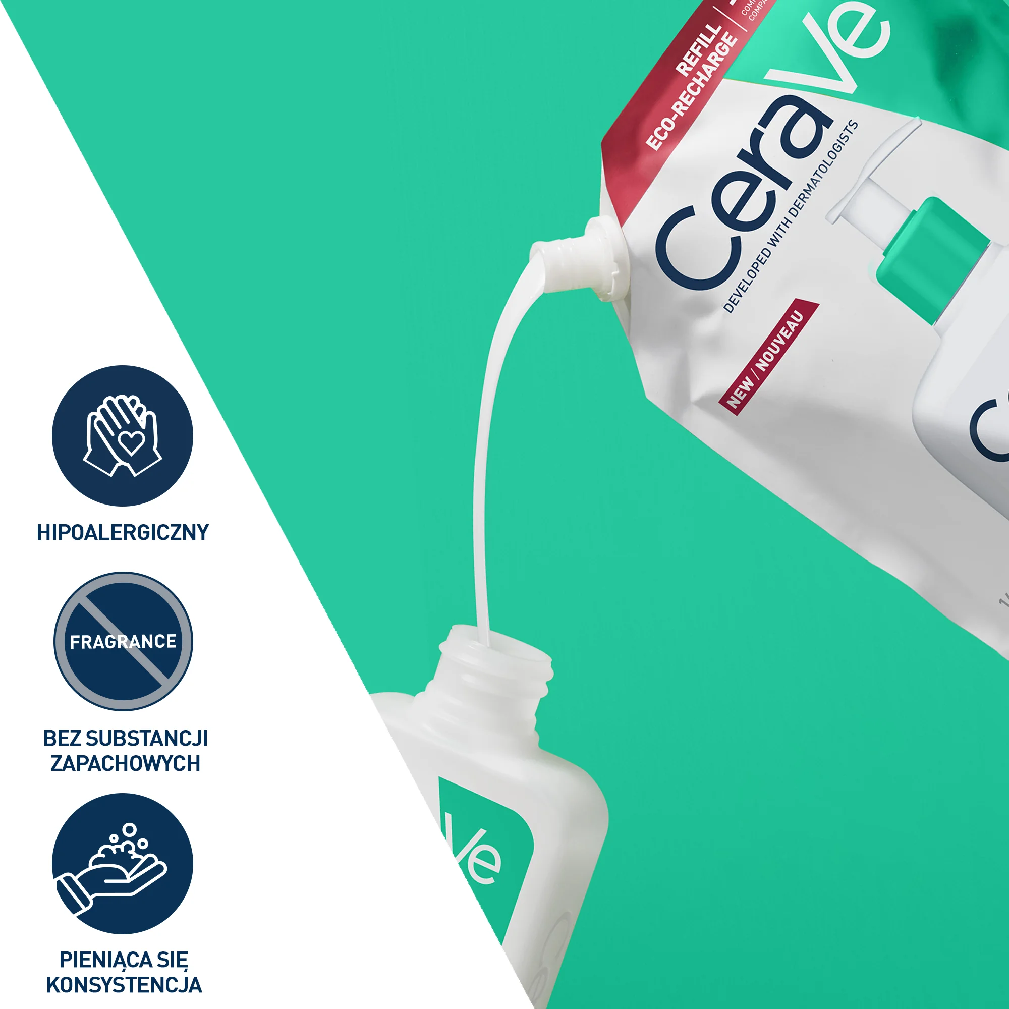 CeraVe oczyszczający żel do mycia, refill, 473 ml