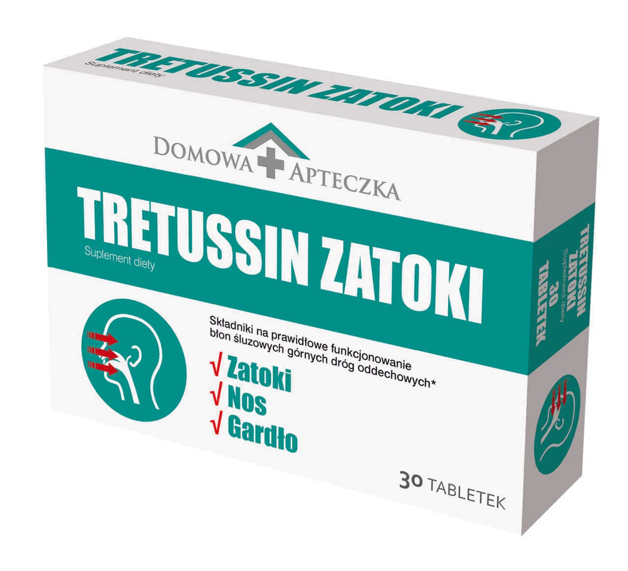 Domowa Apteczka Tretussin Zatoki, suplement diety, 30 tabletek