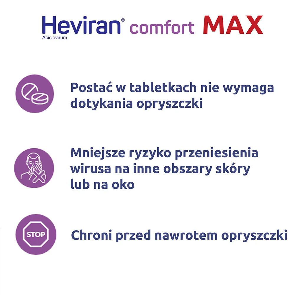 Heviran Comfort Max, 0,4 g, 30 tabletek 