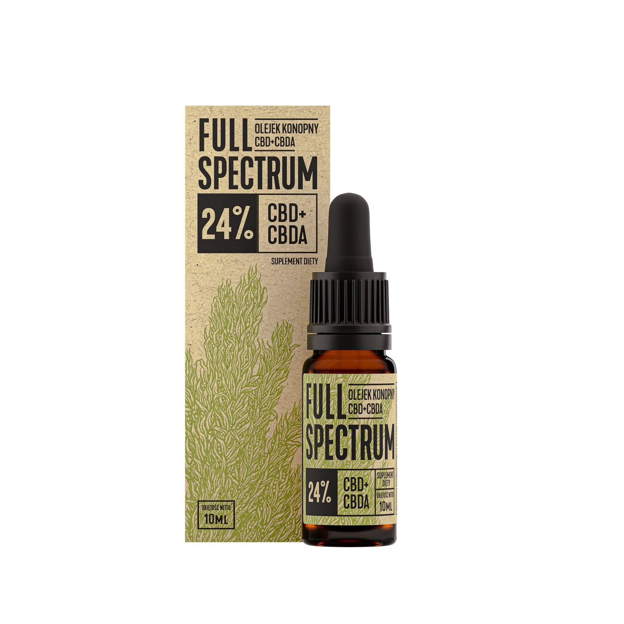 Full Spectrum CBD+CBDA, suplement diety, olejek konopny 24%, 10 ml 10 ml