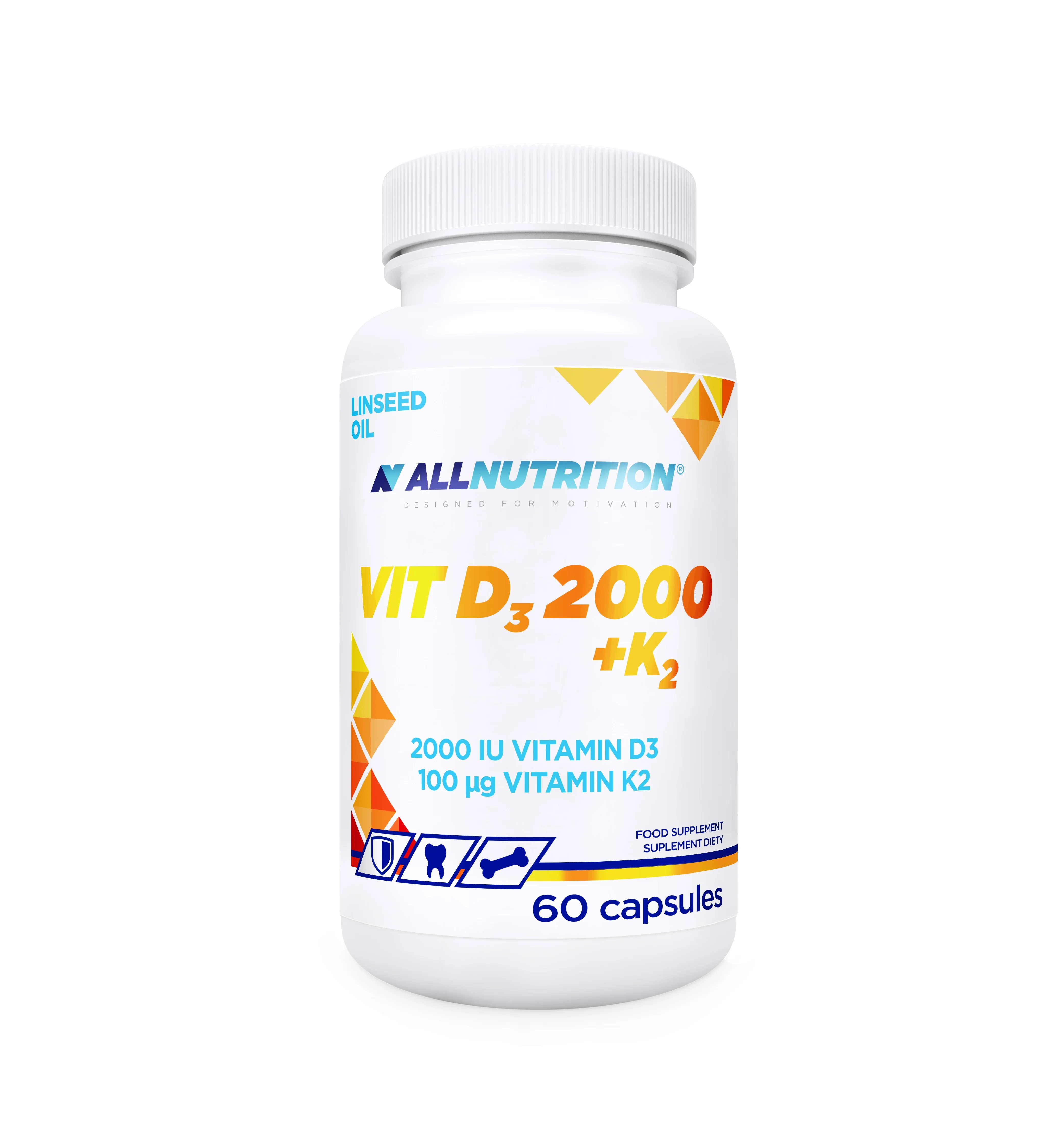 ALLNUTRITION Vit D3 2000 + K2 60 kapsułek