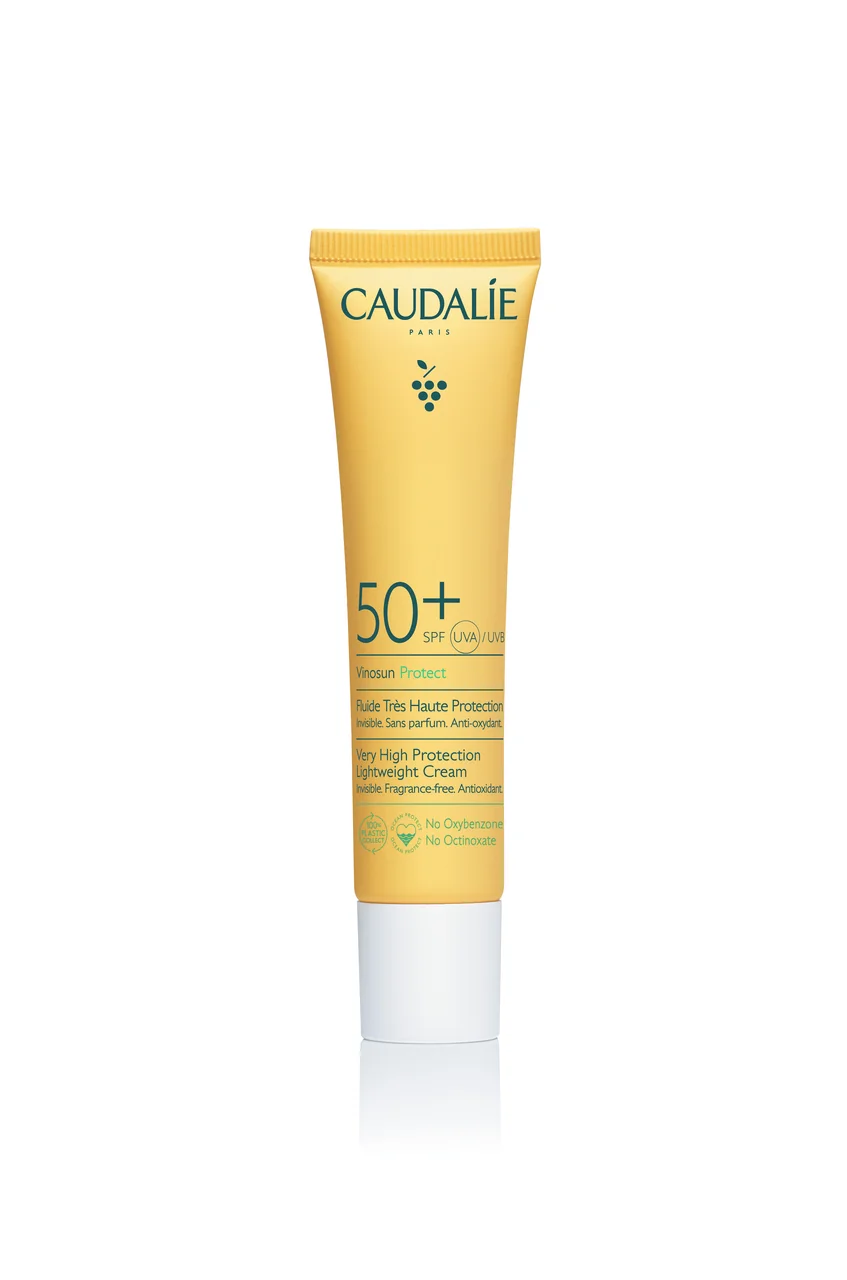 Caudalie Vinosun Protect lekki krem o bardzo wysokiej ochronie SPF 50, 40 ml