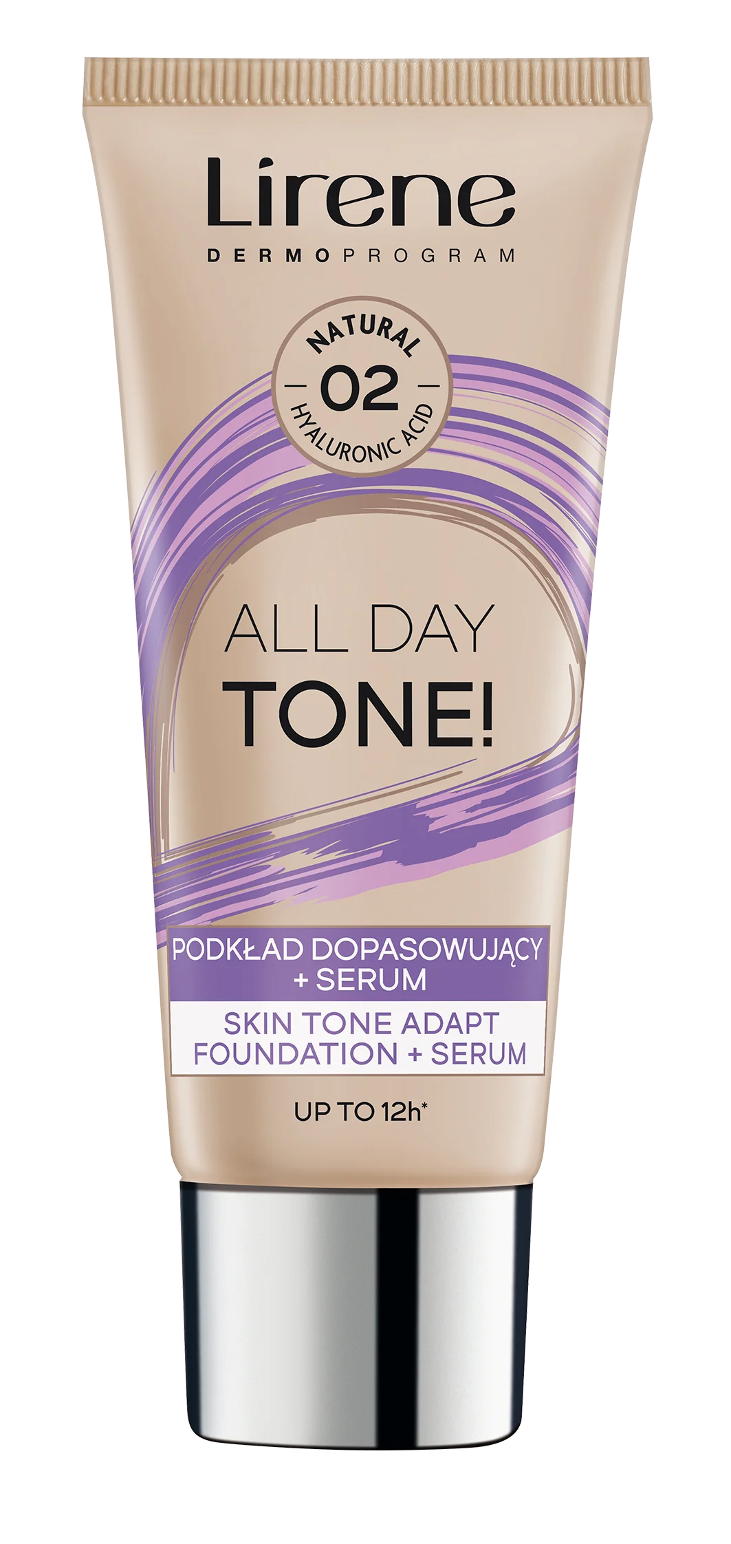 Lirene All Day Tone! podkład dopasowujący + serum, 02 natural, 30 ml