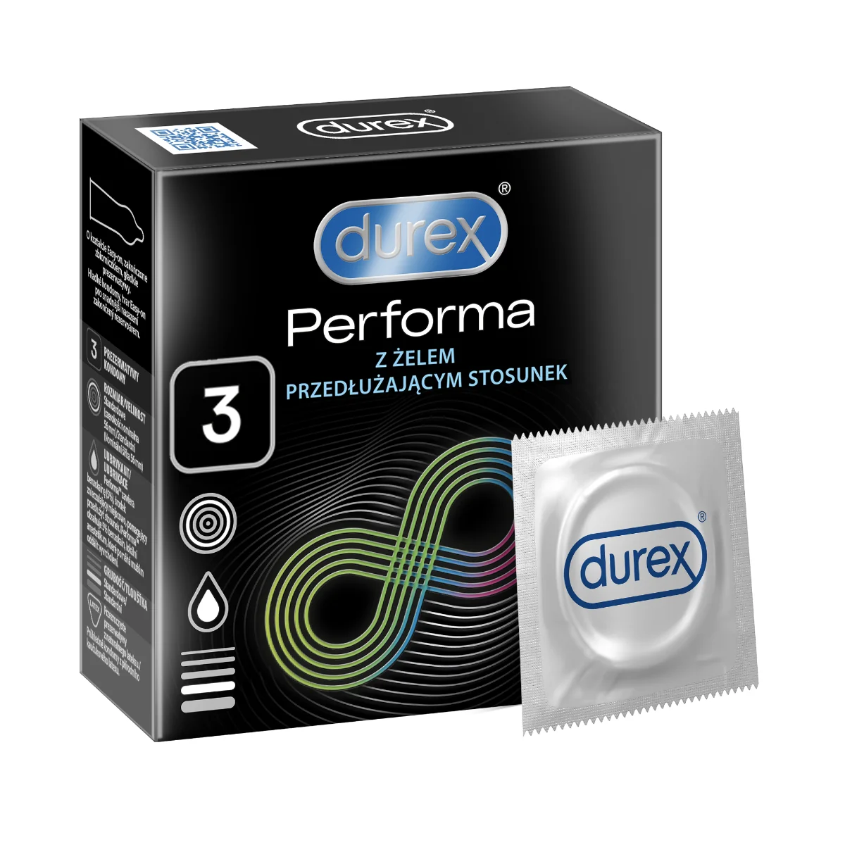 Durex Performa prezerwatywy, 3 szt.