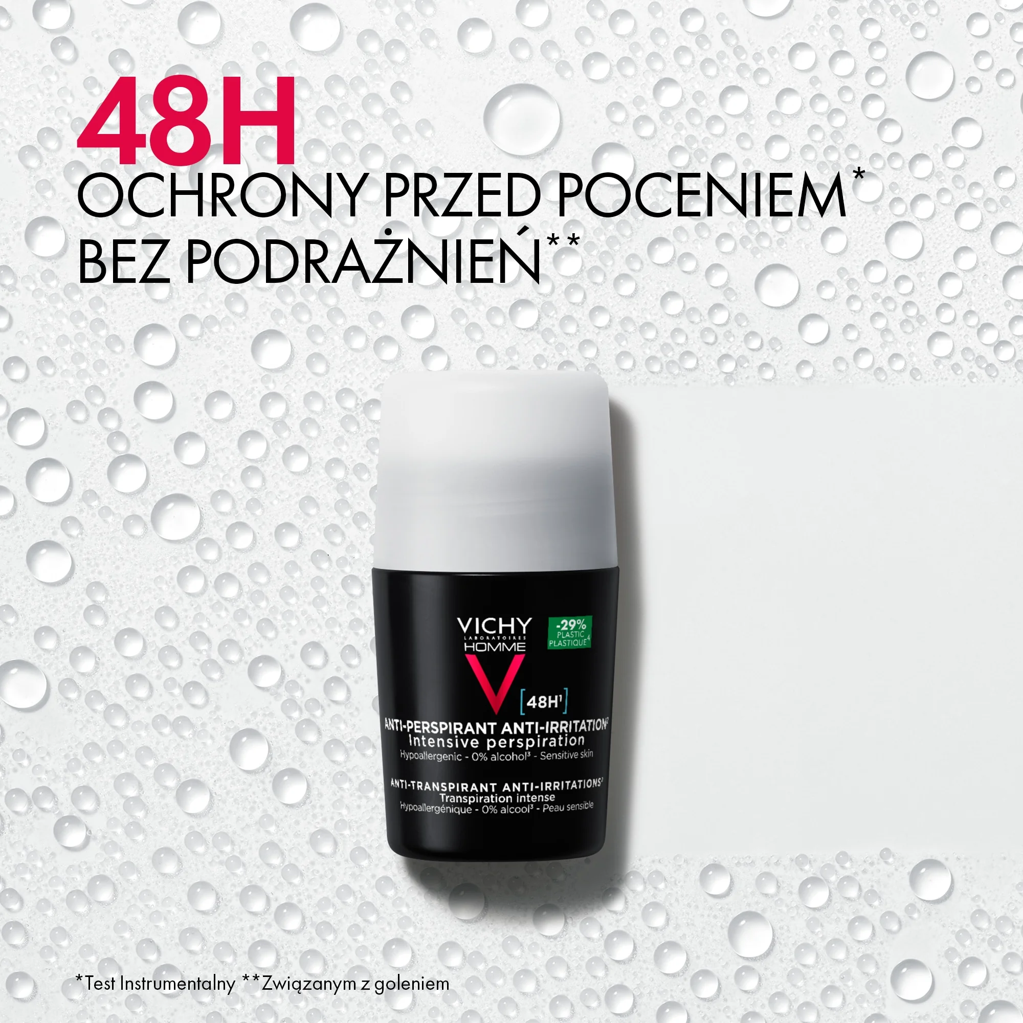 Vichy Homme dezodorant w kulce dla skóry wrażliwej, 50 ml