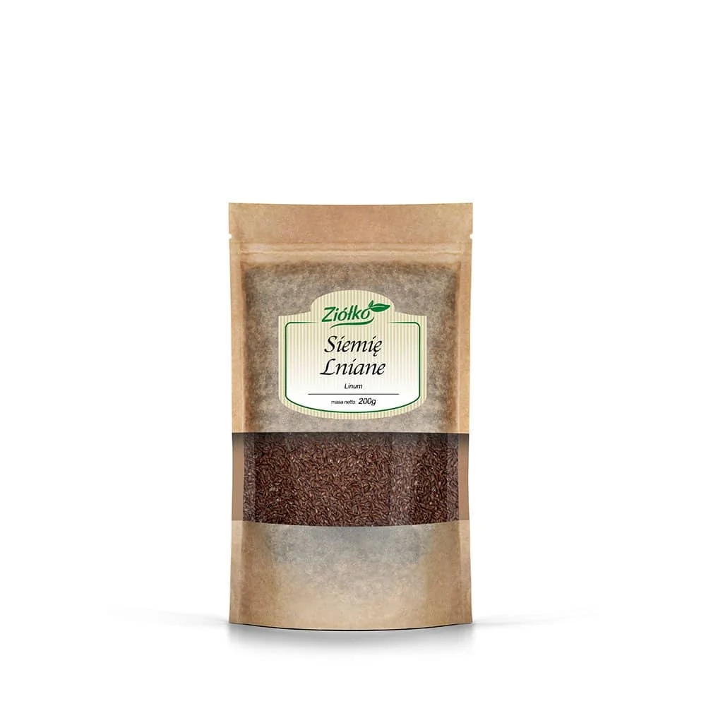 Ziółko siemię lniane brązowe, ziarno, 200 g