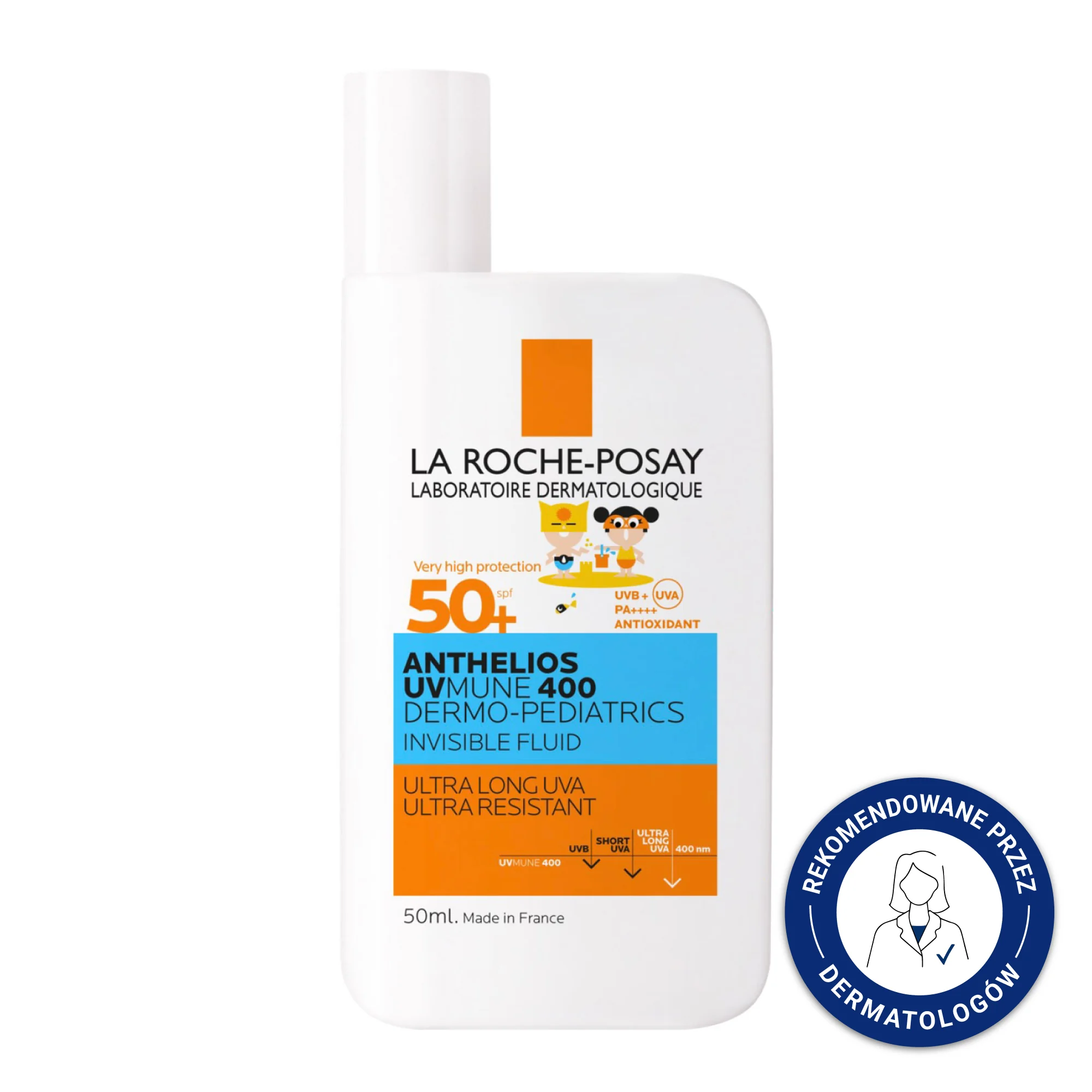 La Roche-Posay Anthelios UVMUNE 400 Dermo-Pediatrics SPF50+ niewidoczny fluid 50 ml