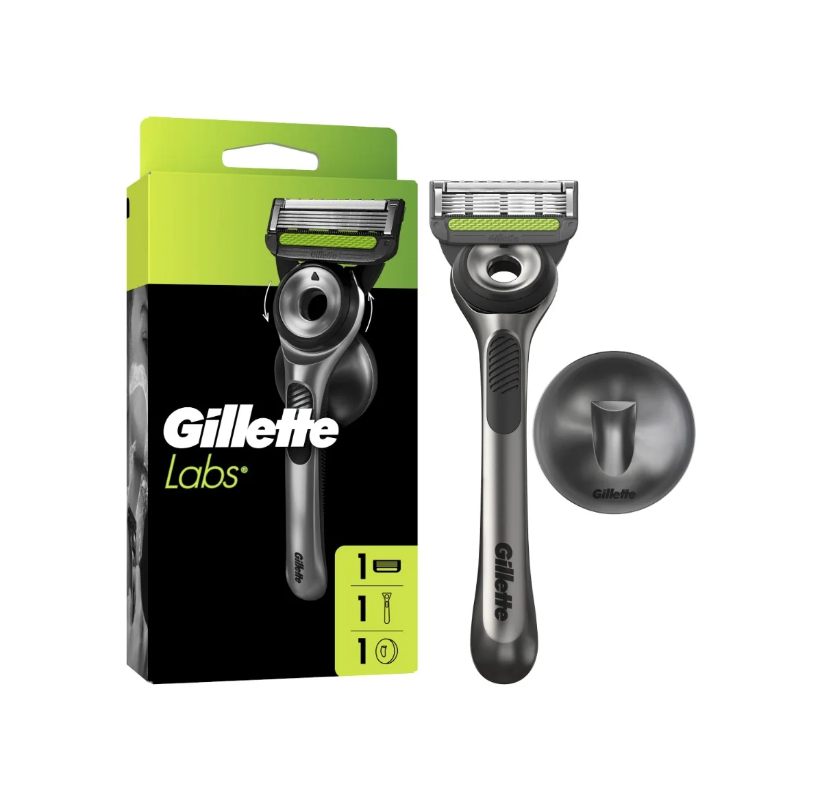 Gillette Labs maszynka do golenia + 1 ostrze i uchwyt ścienny