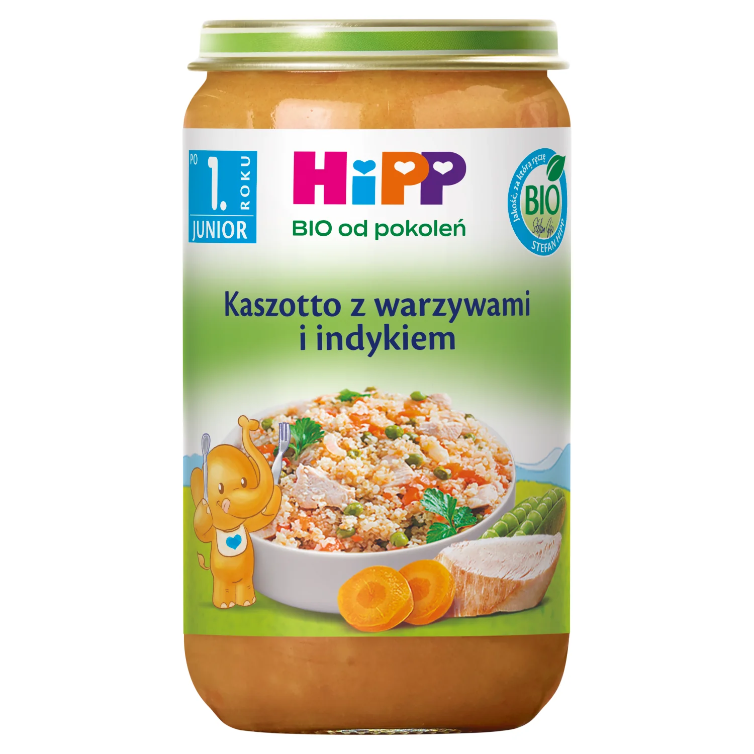 HiPP BIO Junior kaszotto z warzywami i indykiem po 1. roku, 250 g