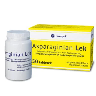 Asparaginian 17 mg + 54 mg 50 tabletek