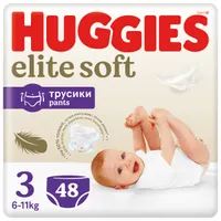 Huggies Elite Soft Mega Pants pieluchomajtki rozmiar 3 (6-11 kg), 48 szt.