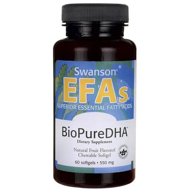 Swanson BioPure DHA, suplement diety, 60 kapsułek